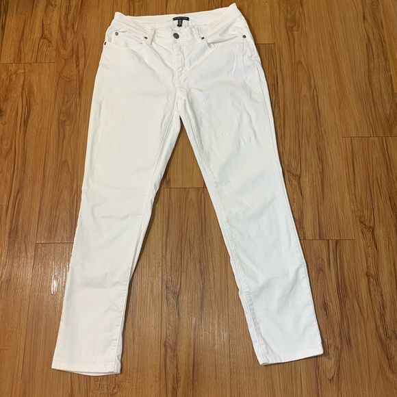 Eileen Fisher White Skinny Slim Ankle Jeans - Picture 2 of 11
